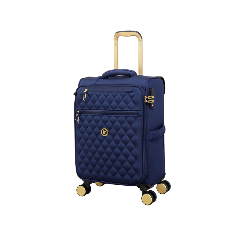 It Luggage Glimmering 22" Softside Carry-On 8 Wheel Expandable Spinner, Ocean Cavern