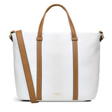 RADLEY London Farringdon Women's Medium Leather Ziptop Satchel Bag, Bright White