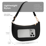 KALIDI Small Purses for Women Trendy Shoulder Bag Nylon Women's Shoulder Handbags Cute Ladies Hobo Purse with Adjustable Strap for Everyday Use & Night Out