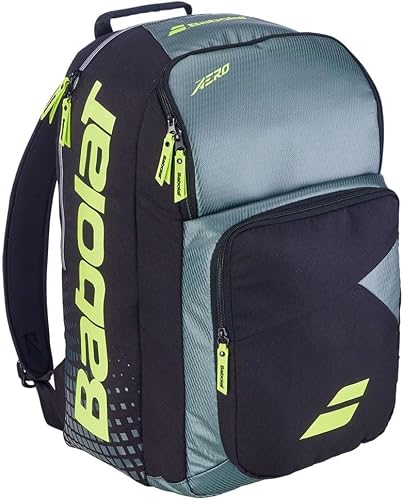Babolat Pure Aero Tennis Backpack (Metallic Grey/Black/Fluo Yellow)