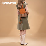 Montana West Small Backpack Purse for Women Vegan Leather Mini Colorblock Womens Backpack Cute Convertible Shoulder Bag
