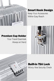 HotWay 20 Inch Aluminum Frame Carry On Luggage with Spinner Wheels, PC Hard Shell Suitcase with Cup Holder, Zipperless Luggage for Business Travel, Silver