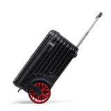 ROPLUS Extra Large Wheels Carry On Luggage Hard Shell Suitcase Top Opening Hardside Travel Luggage with TSA Lock (Black, 21-Inch)