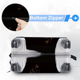 ANNA QUEEN Gold Butterfly Travel Luggage Cover -Stretchable Airplane Suitcase Protector Sleeve,Universal Washable Fit for 20-22 Inch Checked Baggage,Water Resistant Durable Luggage Protector