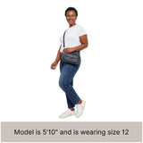 Baggallini Women's Original Everyday Bag with Built-in RFID Wallet, Black Cheetah, One Size US