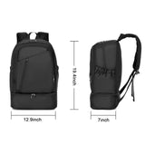 seyfocnia Gym Backpack for Men,Waterproof Gym Bag With Shoe Compartment Lightweight Travel Bag Sports Backpack Casual Daypack-Black