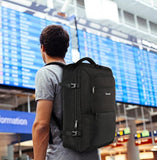 Vancropak Carry On Backpack, 40L Expandable Extra Large Travel Backpack, Flight Approved Water Resistant Luggage Suitcase Daypack, Lightweight College Business Weekender Bag for Men & Women, Black