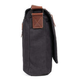 AUGUR Messenger Bag,Casual Shoulder Sling Bag Canvas Satchel Bag Crossbody Bags for Men Work Office Laptop Bag fit 13 inch - Black