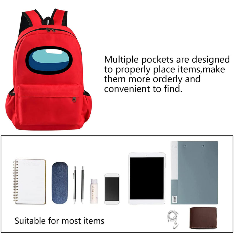 JR rutien Backpack Laptop Outdoor Sport Travel Hiking Waterproof Backpack 17 Inch (Red)