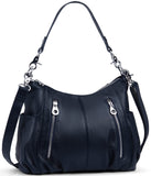 HESHE Genuine Leather Purses for Women Shoulder Hobo Bag Crossbody Satchel Handbags Designer Ladies Totes Purse