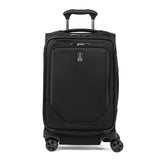 Travelpro Crew Classic Lightweight Softside Expandable Carry on Luggage, 8 Wheel Spinner Suitcase, Men and Women, Carry On 21-Inch, Black