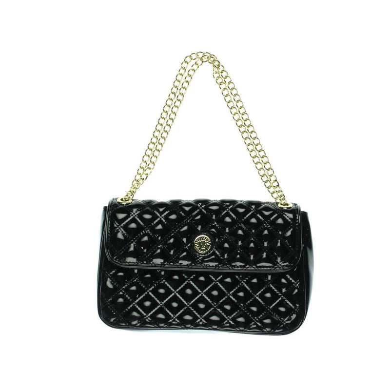 Anne Klein Happy Tweed Medium Flap Shoulder Bag,Black,One Size