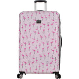 Betsey Johnson Luggage Hardside 3 Piece Set Suitcase With Spinner Wheels (20" 26" 30") (One Size, Flamingo Strut)