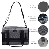 Vceoa 19x12x12 Inches Cat, Dog Carrier for Pets Up to 22 Lbs, Soft-Sided Cat Bag Animal Carriers Travel Puppy Carry As a Toy of Fabric Pet Home