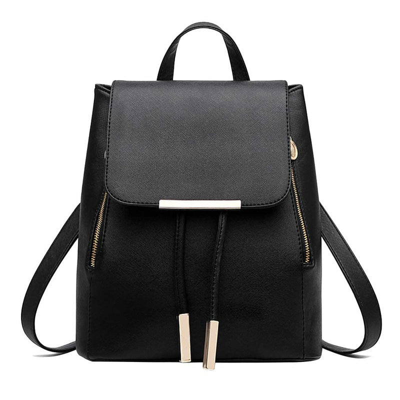 Pahajim Women's Fashion Travel Backpack Mini Purses Bag Cute Rucksack Multipurpose Shoulder Bag (black)