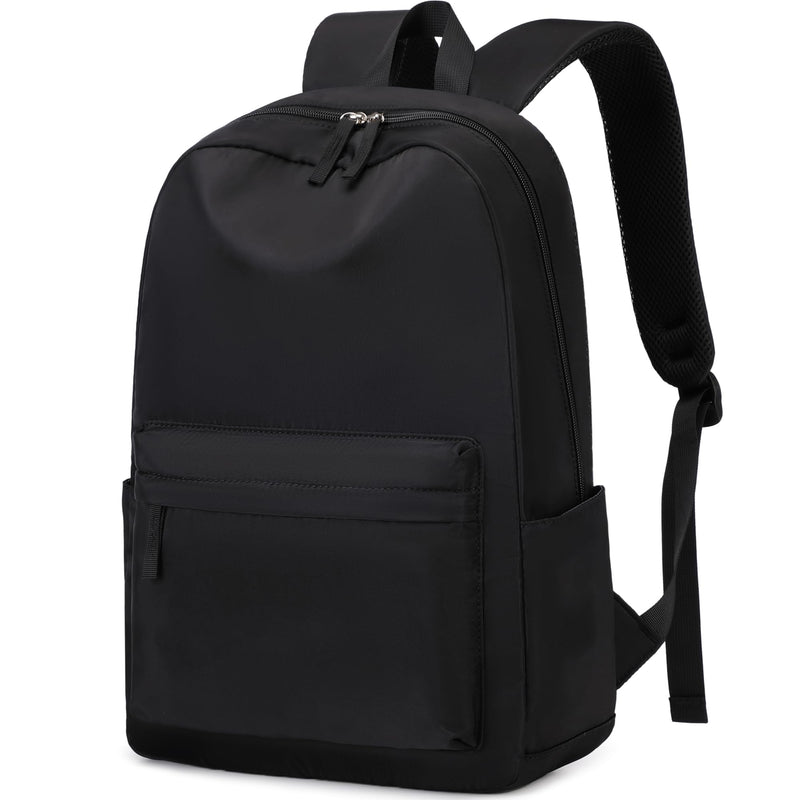 LXYGD 25L Classic Backpack,Durable Lightweight Water-Resistant Pack with Laptop Sleeve Fits 15.6 Inch,Casual Daypack Backpack for College,Full Black