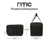 RTIC 28 Can Everyday Cooler, Soft Sided Portable Insulated Cooling for Lunch, Beach, Drink, Beverage, Travel, Camping, Picnic, for Men and Women, Black