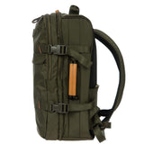 Bric's X-Travel Montagne Backpack 16 Inch, Water-Resistant Recycled Nylon Carry-On Daypack with Compression Straps, Padded Backpanel, Laptop Sleeve and Luggage Pass-Through - Olive