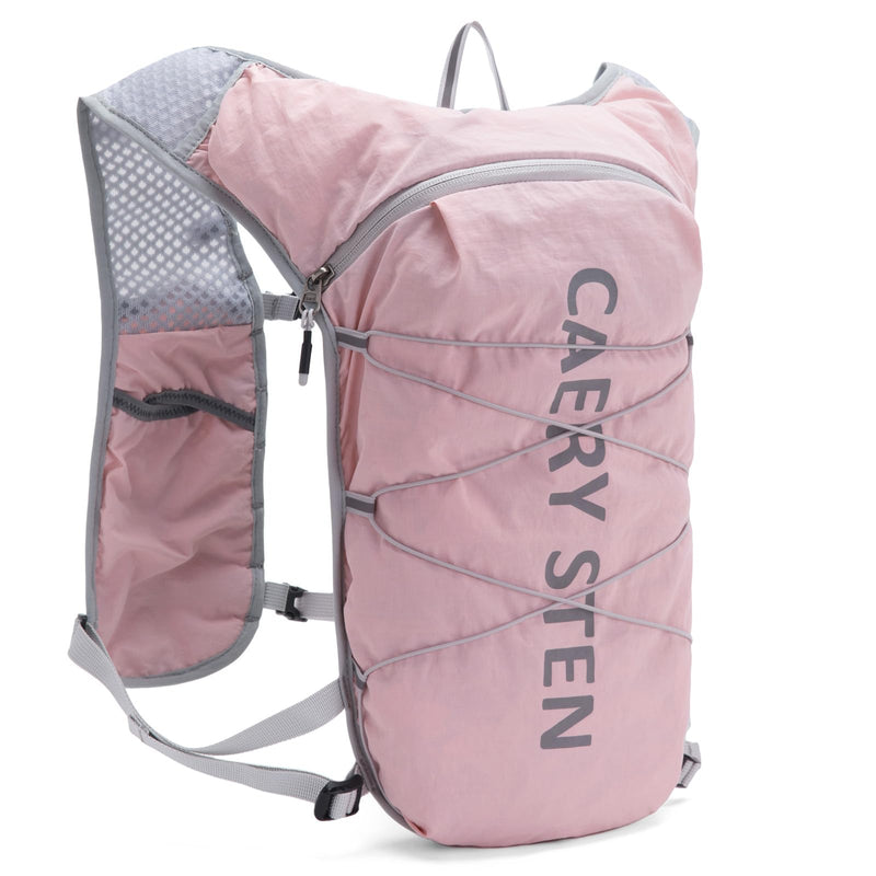 Carey STEN Hydrated Backpack, Running Vest, paired with a 1.5L Water Bag Hiking Backpack, Suitable for Running, Hiking, Marathon, and Both Men and Women (Pink, 1)