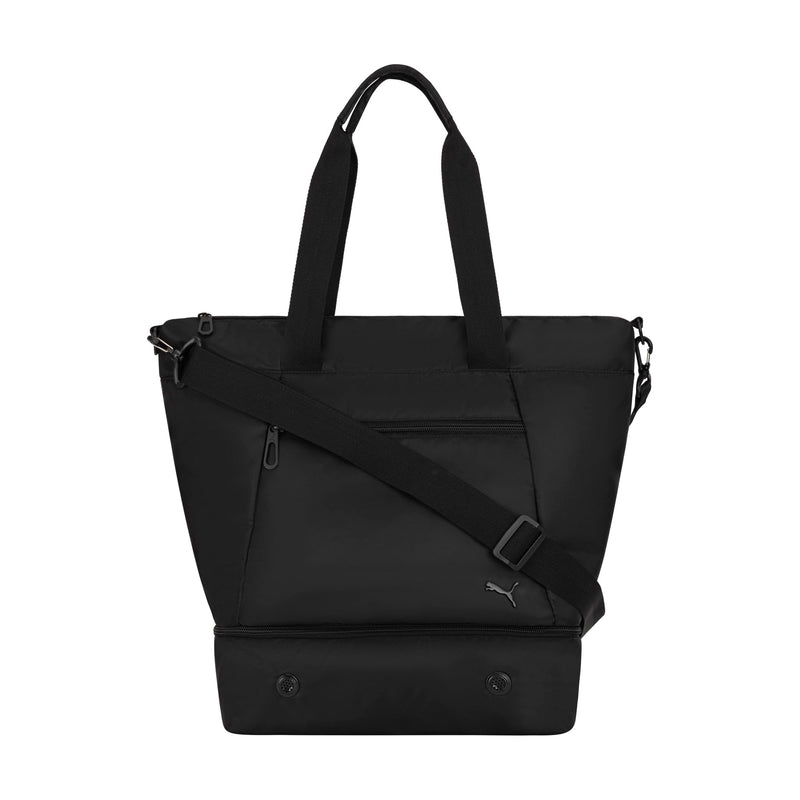 PUMA Women's Lilth Tote, Stylish Carryall with Removable Strap, Pockets & Bottom Compartment, Black, OS