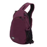 Eddie Bauer Ripstop 8L Shoulder Sling Pack with Padded Air-Mesh Adjustable Crossbody Strap for Right or Left Handed Fit - Dk Plum
