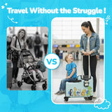 TIBIBOO Ride On Suitcase for Kids, Kids Ride On Luggage, 20” Carry On Kids Luggage with Wheels, Hard Shell Travel Suitcase for Ages 3–7