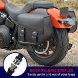 Nomad Universal Motorcycle Saddlebags – Large Quick-Easy Throw Over Bags for Cruiser, Chopper, Touring – Heavy Duty saddle bags, Waterproof, Secure Lock, Durable Storage Side Bags for Bikers