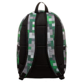 Bioworld Minecraft Squares Allover Print Backpack Bookbag One Size