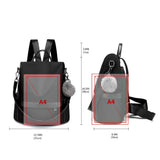 CHERUTY Women Backpack Purse Nylon Anti-theft Fashion Casual Lightweight Travel Shoulder Bag (1-1 Black, Medium)