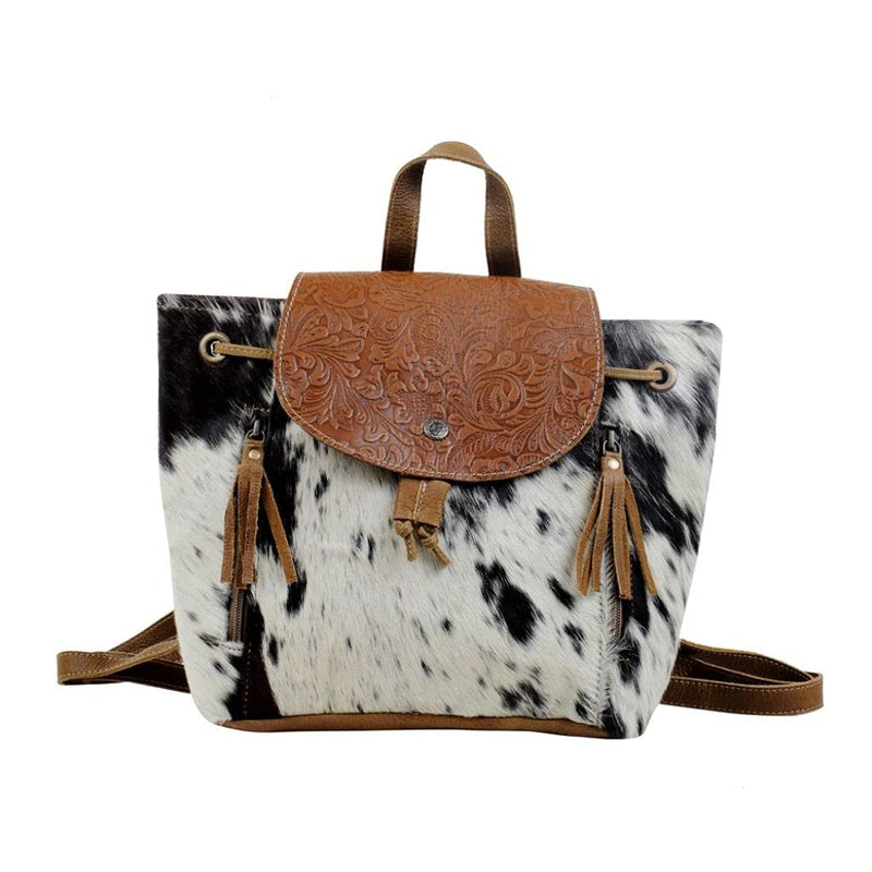 Myra Bag Must Have Backpack Upcycled Cowhide & Leather S-2843
