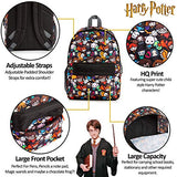 Harry Potter Backpack for Boys Girls Teens with Chibi Character Print Daypack Backpacks School Bag for Sports Travel School Supplies Gifts for Kids
