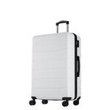 NEWBULIG 20 Inch Carry on Luggage, Lightweight Expandable Rolling Suit Case with TSA Lock, Hard Shell ABS Suitcase with Double Spinner Wheels, White