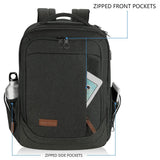 KROSER Laptop Backpack Large Computer Backpack Fits up to 17.3 Inch Laptop with USB Charging Port Water-Repellent Travel Backpack Casual Daypack for Business/College/Women/Men-Charcoal Black