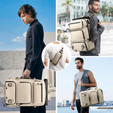 FUTURE AESTHEICS Travel backpack Carry-on Travel Backpack For Women Men Flight Approved Business Weekender Overnight Waterproof Daypack (off-white)