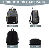 VASCHY Toddler Kids Backpacks, Cute Lightweight Water Resistant Preschool Backpack for Little Boys with Chest Strap Excavator