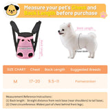 Inspack Dog Backpack Carrier/Cat Carrier, Adjustable Pet Front Carriers Travel Bag for Puppy Medium Dogs, Legs Out, Soft Ventilated Doggie Chest Carry Backpacks for Hiking/Camping, 4-7 lbs, Pink