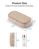 Vlando Travel Makeup Bag,Small Makeup Bag for Women,Gifts for Women Girls, Makeup Pouch Purse Travel Essentials Toiletries-Toffee