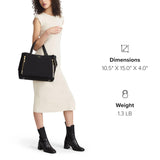TUMI - Voyageur Valetta Tote - Women's Carryall Bag, Lightweight and Roomy, Functional Purse for Everyday, Business & Travel - Medium, Black & Gunmetal Hardware