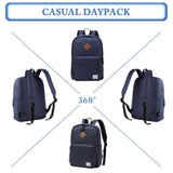 VASCHY School Backpack, Ultra Lightweight Backpack for Men Women Bookbag for Kids Teen Boys Girls Navy