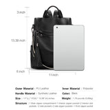 Telena Backpack Purse for Women, PU Leather Anti Theft Travel Purse Shoulder Bags with Tassel Pure Black