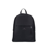 Armani Exchange Men's Leather Backpack, Black, One Size