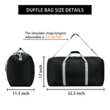iFARADAY 105L Extra Large Duffel Bag 32.5 inch Lightweight Luggage for Travel-Black