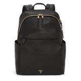 TUMI - Voyageur Raina Backpack - Women's Premium Leather Backpack - Everyday Bag with Phone Pocket & Laptop Compartment - Black, Light Gold Hardware
