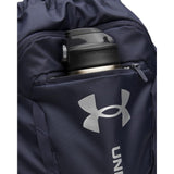 Under Armour Unisex Hustle Sackpack, (410) Midnight Navy/Midnight Navy/Metallic Silver, One Size Fits Most