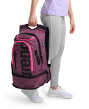 ARENA Unisex Adult Fastpack 3.0 Swimming Athlete Sports Backpack for Swimming Training Gear Gym Bag for Men and Women, 40 Liters, Plum/Neon Pink