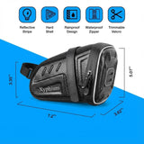 Xyphium Bike Saddle Bag EVA Hard Shell Waterproof 1.5L Bike Bag Under Seat Bike Storage Pouches for Adult Road Mountain Bikes