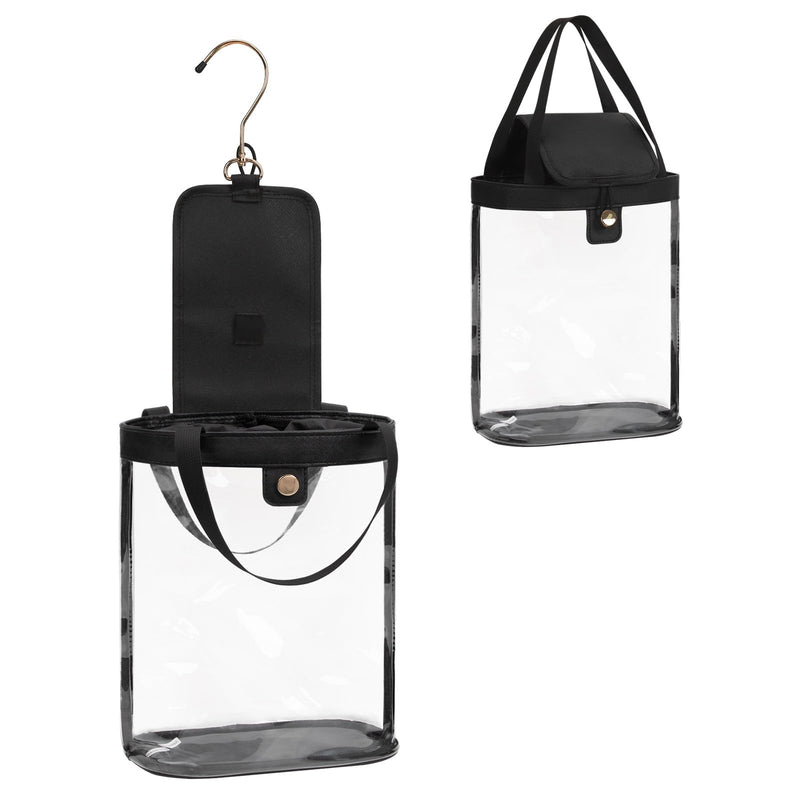 onemoky Travel Toiletry Bag, Hanging Clear Toiletry Bag for Women Men, Waterproof Travel Bag for Toiletries, Clear Makeup Bag Portable Shower Bag With Hanging Hook for Bathroom, Gym, Camping