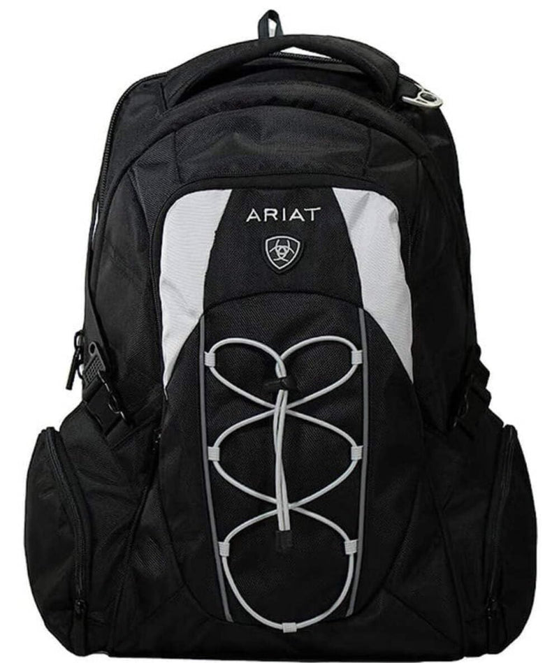 ARIAT Unisex Adult Logo Backpack, Black, One Size