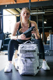 WOLFpak 35L Athletic Gym Backpack (Polar White) Durable 1000D Waterproof Oxford Material with MOLLE Webbing, Laptop Pocket & Dual Cup Holders, Durable Fitness/Travel/Military Daypack