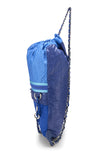Chanel, Pre-Loved Nylon Coco Neige Drawstring Backpack, Blue
